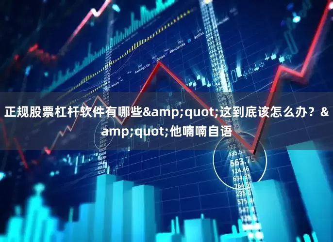 正规股票杠杆软件有哪些&quot;这到底该怎么办？&quot;他喃喃自语